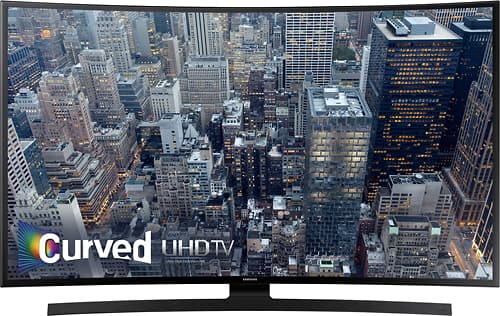 Samsung - 55" Class (54.6" Diag.) - LED - Curved - 2160p - Smart - 4K Ultra HD TV - Black - Larger Front