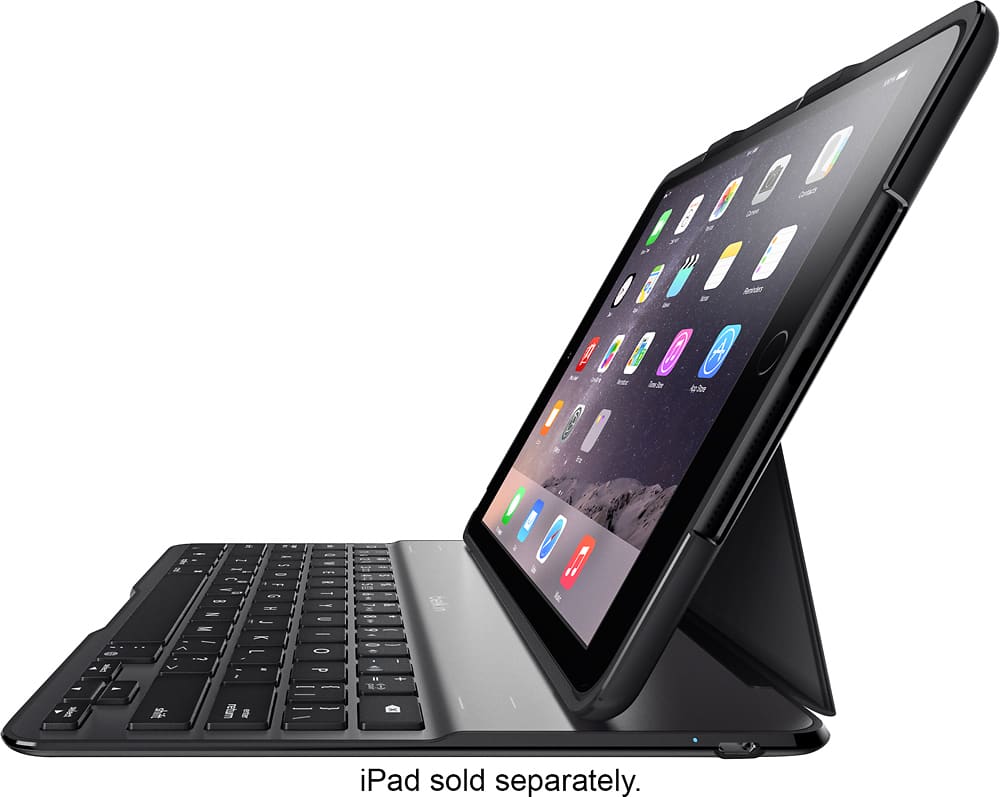 Belkin - Ultimate Keyboard Case for Apple® iPad® Air 2 - Gray/Black - AlternateView11 Zoom