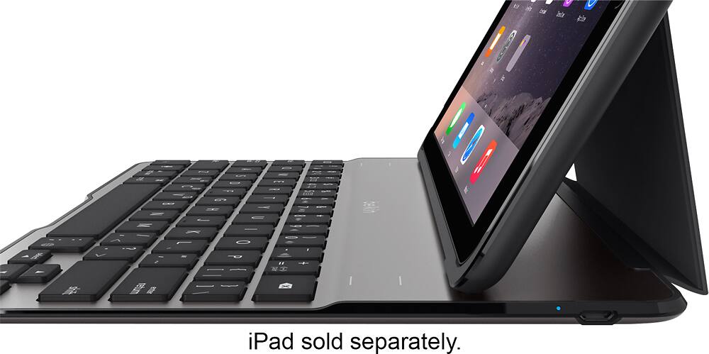 Belkin - Ultimate Keyboard Case for Apple® iPad® Air 2 - Gray/Black - AlternateView12 Zoom