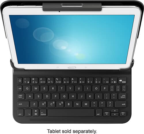 Belkin - Slimstyle Keyboard Case for Select Android and iOS Tablets - Black - Larger Front