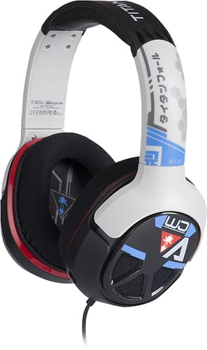 Turtle Beach - Titanfall Ear Force Atlas Official Gaming Headset for Xbox One, Xbox 360 and Windows - White/Black - Angle