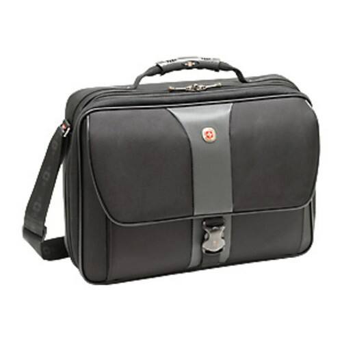 SwissGear - Legacy Single Gusset 17" Notebook Computer Case - Gray - Larger Front