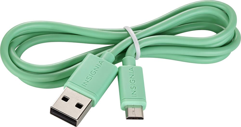 Insignia™ - 3' Micro USB-to-USB Type A Charge-and-Sync Cable - Sea Green - AlternateView11 Zoom
