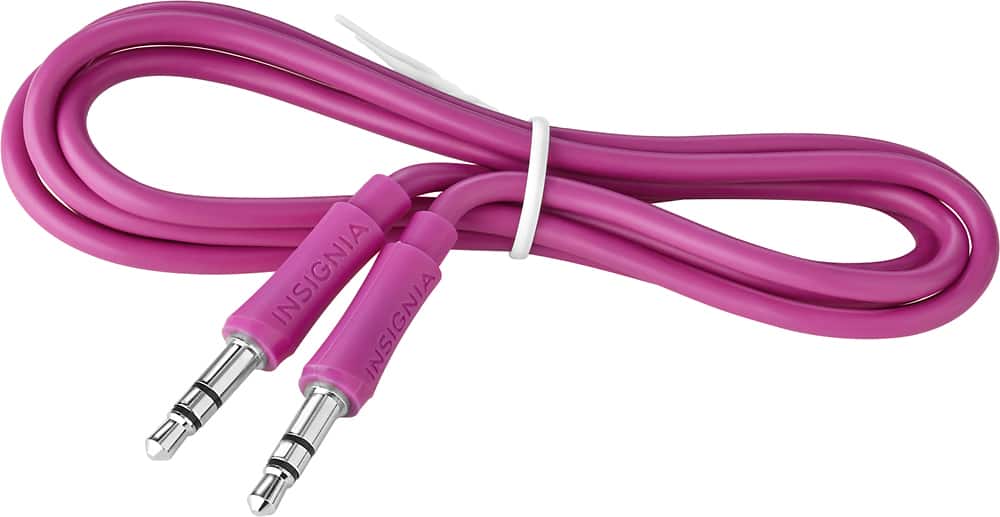 Insignia™ - 3' 3.5mm-to-3.5mm Stereo Audio Cable - Hot Pink - AlternateView11 Zoom