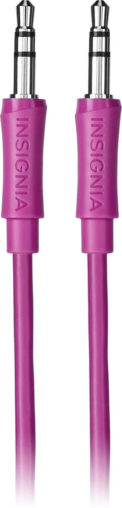 Insignia™ - 3' 3.5mm-to-3.5mm Stereo Audio Cable - Hot Pink - AlternateView12 Zoom
