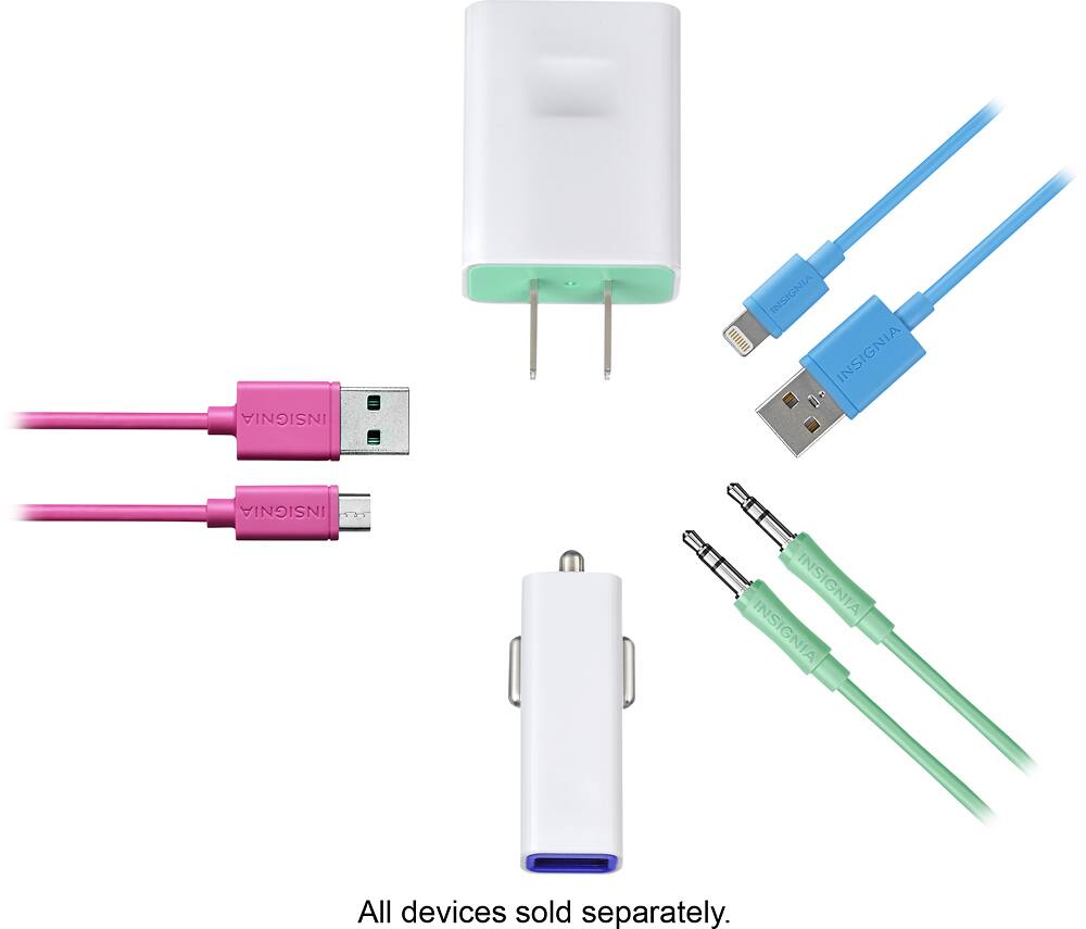 Insignia™ - 3' Lightning-to-USB Type A Charge-and-Sync Cable - Horizon Blue - AlternateView11 Zoom