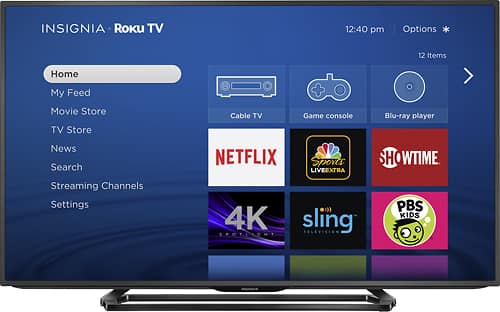Insignia™ - 50" Class (49.5" Diag.) - LED - 4K Ultra HD TV - Smart - Roku TV - Black - Larger Front