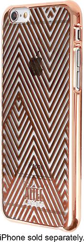 Altec Lansing - Style-Up Hard Shell Case for Apple® iPhone® 6 and 6s - Rose Gold Chevron - Larger Front
