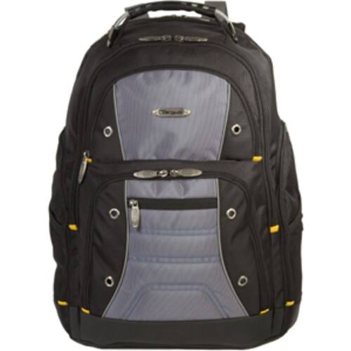 Targus - Drifter Carrying Case (Backpack) for 16" Notebook, - Black, Gray - Larger Front