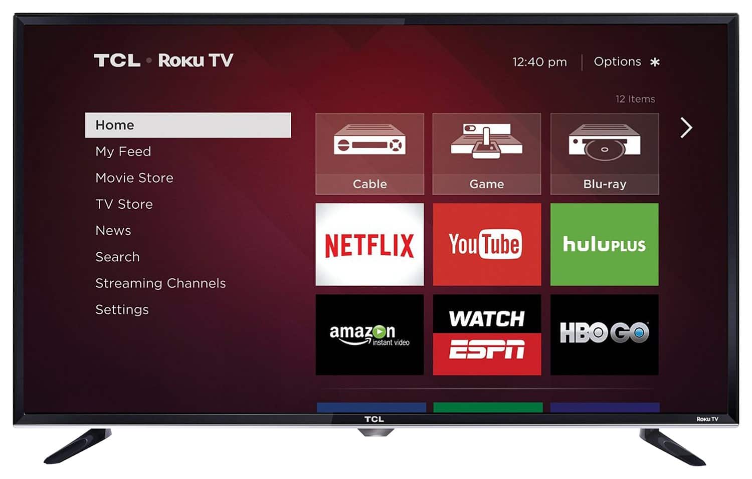 TCL - 32" Class (31.5" Diag.) - LED - 720p - Smart - HDTV Roku TV - Black - Larger Front