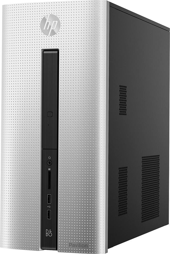 HP - Pavilion Desktop - AMD A8-Series - 8GB Memory - 1TB Hard Drive - Natural Silver - Left Zoom