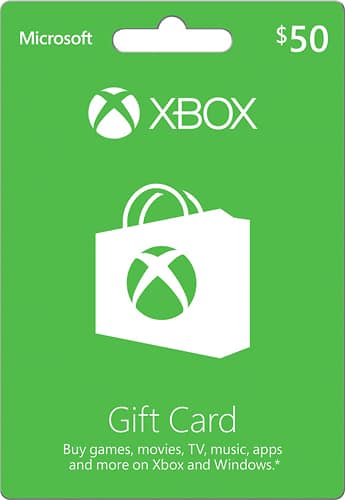 Microsoft - $50 Xbox Gift Card - Larger Front