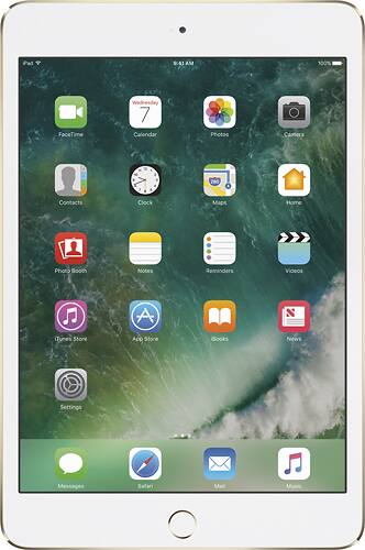 Apple - iPad mini 4 Wi-Fi 16GB - Gold - Larger Front