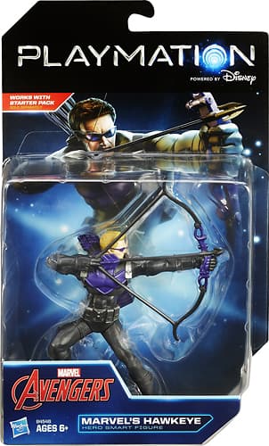Hasbro - Playmation Marvel Avengers Hawkeye Hero Smart Figure - Black/Purple - Larger Front