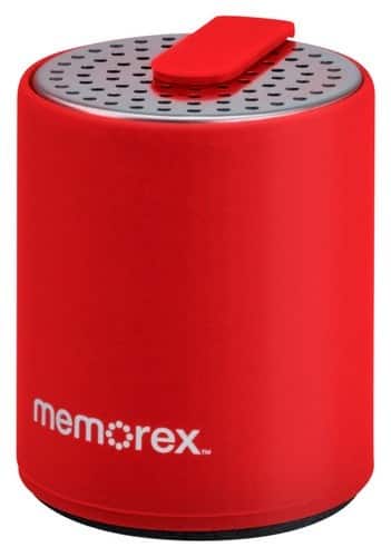 Memorex - Portable Bluetooth Micro Speaker - Red - Larger Front