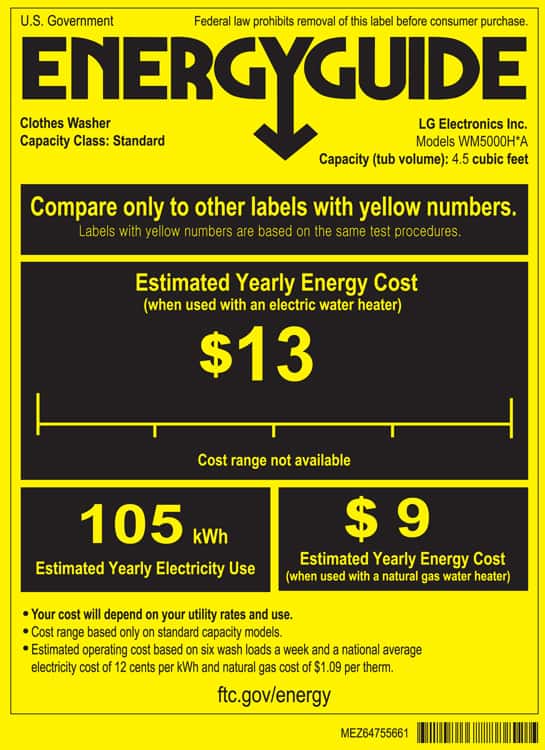 LG - 4.5 Cu. Ft. 14-Cycle High-Efficiency Front-Loading Washer with Steam and Wi-Fi Connectivity - Graphite Steel - Energy Guide