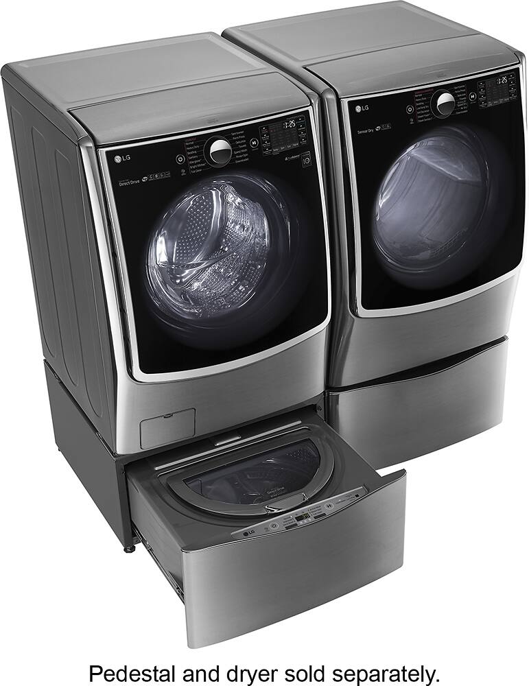 LG - 4.5 Cu. Ft. 14-Cycle High-Efficiency Front-Loading Washer with Steam and Wi-Fi Connectivity - Graphite Steel - AlternateView17 Zoom