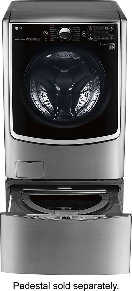 LG - 4.5 Cu. Ft. 14-Cycle High-Efficiency Front-Loading Washer with Steam and Wi-Fi Connectivity - Graphite Steel - AlternateView19 Zoom