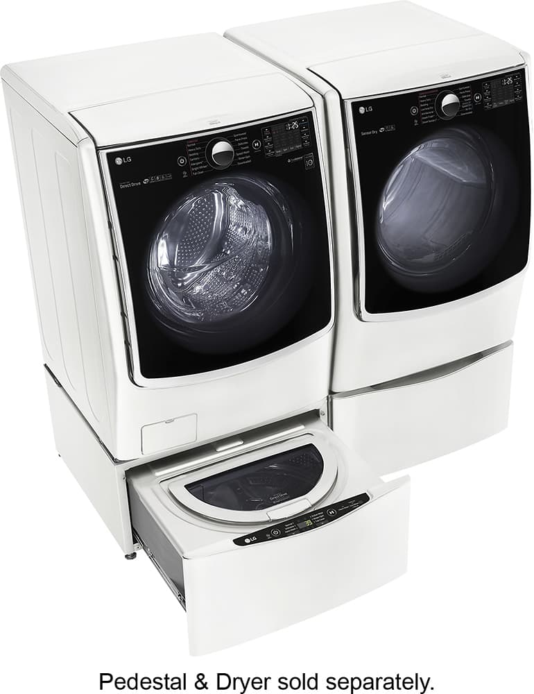 LG - 4.5 Cu. Ft. 14-Cycle High-Efficiency Front-Loading Washer with Steam and Wi-Fi Connectivity - White - AlternateView16 Zoom