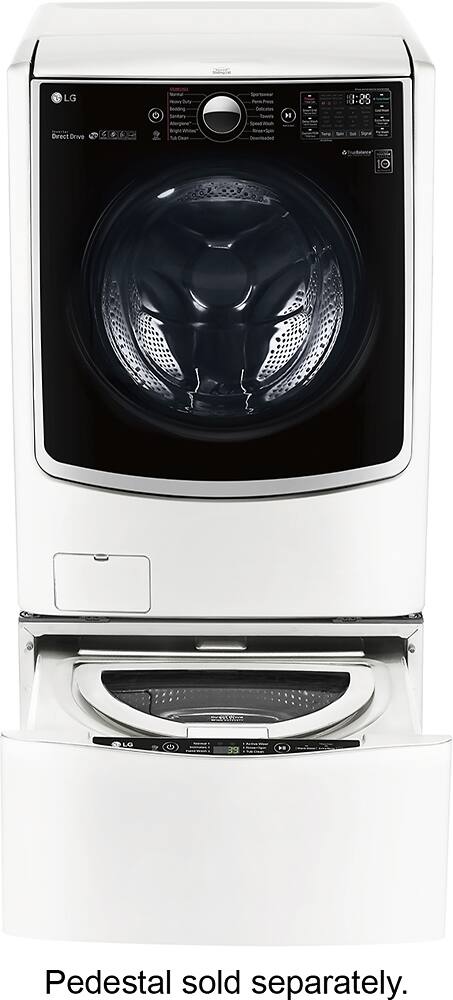 LG - 4.5 Cu. Ft. 14-Cycle High-Efficiency Front-Loading Washer with Steam and Wi-Fi Connectivity - White - AlternateView18 Zoom