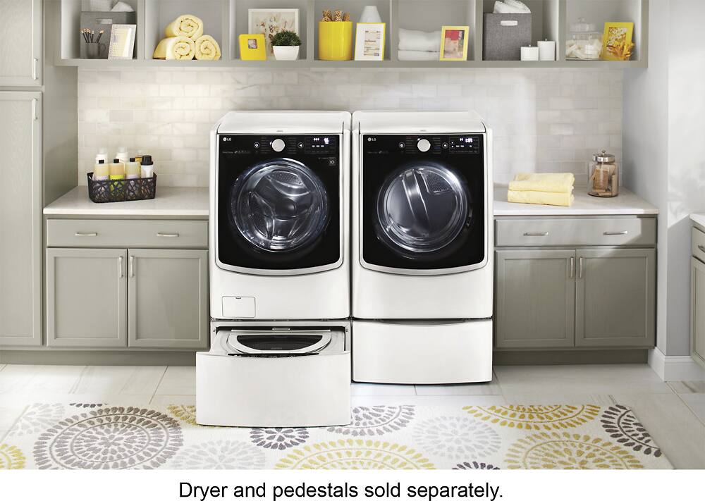 LG - 4.5 Cu. Ft. 14-Cycle High-Efficiency Front-Loading Washer with Steam and Wi-Fi Connectivity - White - AlternateView19 Zoom