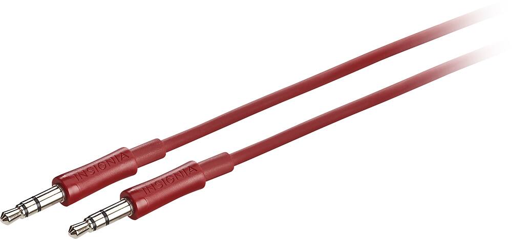 Insignia™ - 3' 3.5mm Audio Cable - Red - Front Zoom