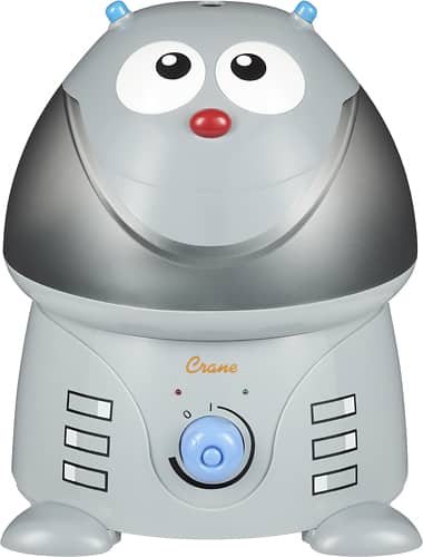 Crane - Chip the Robot 1 Gal. Ultrasonic Cool Mist Humidifier - Gray - Larger Front