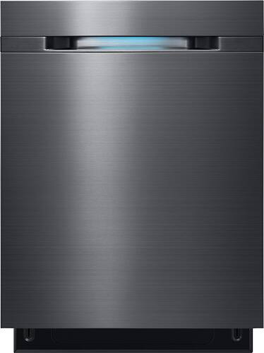 Samsung - WaterWall 24" Tall Tub Built-In Dishwasher - Black Stainless - Larger Front