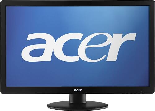 Acer - S1 Series 20" Widescreen Flat-Panel LED HD Monitor - Black - Larger Front