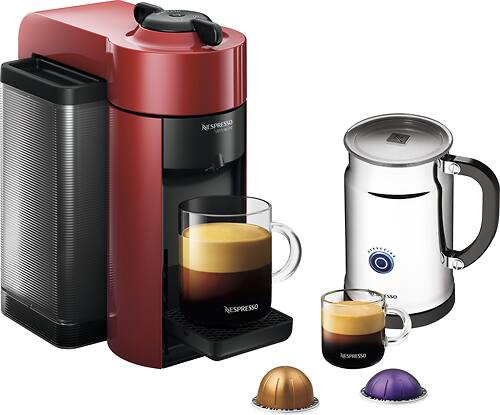 Nespresso - VertuoLine Evoluo Espresso Maker/Coffeemaker - Cherry Red - Angle