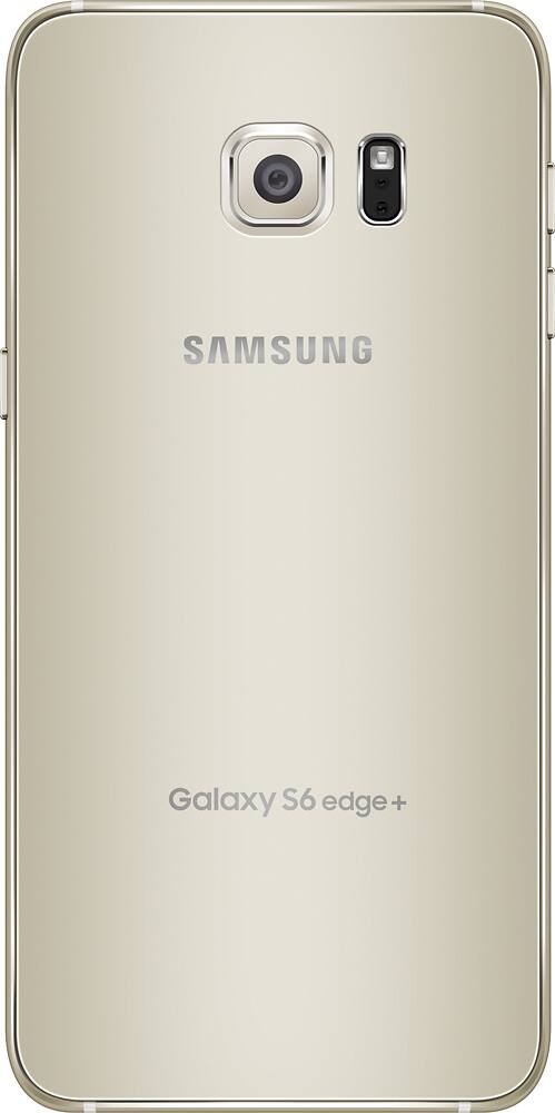 Samsung - Galaxy S6 edge+ 4G LTE with 32GB Memory Cell Phone - Gold (Sprint) - Back Zoom