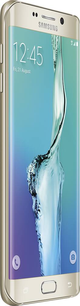 Samsung - Galaxy S6 edge+ 4G LTE with 32GB Memory Cell Phone - Gold (Sprint) - AlternateView13 Zoom