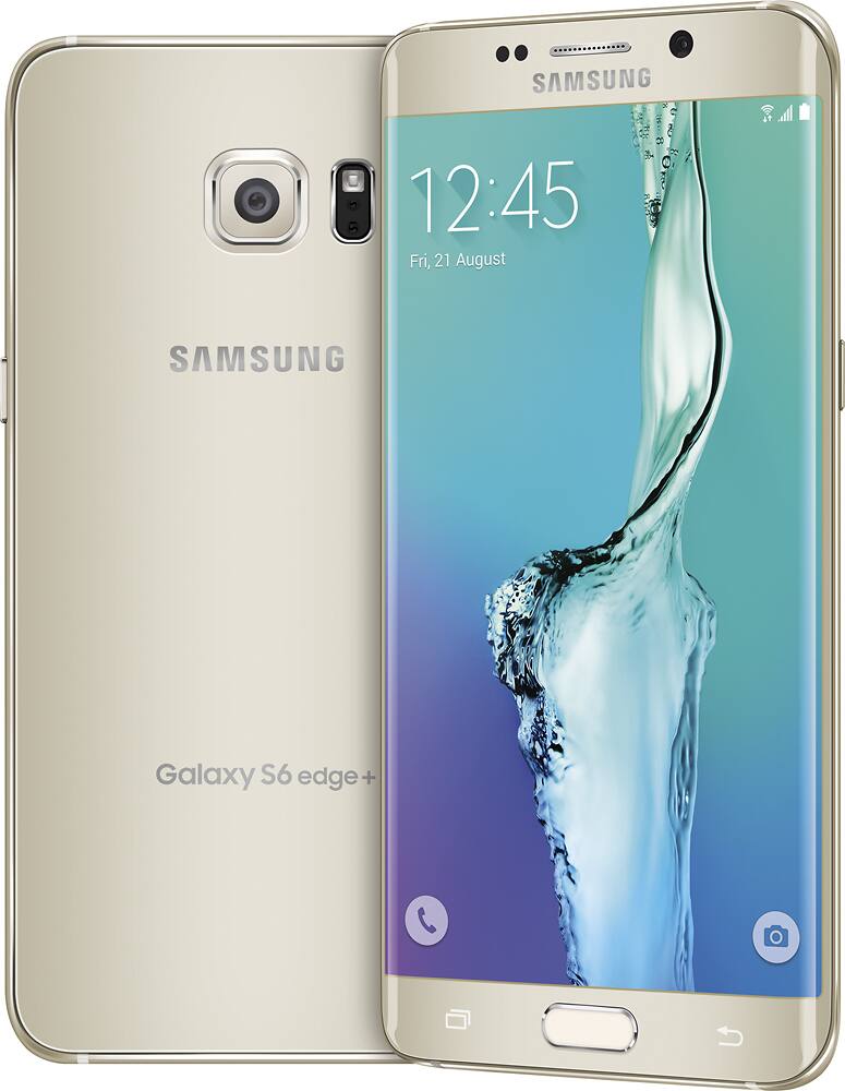 Samsung - Galaxy S6 edge+ 4G LTE with 32GB Memory Cell Phone - Gold (Sprint) - AlternateView20 Zoom