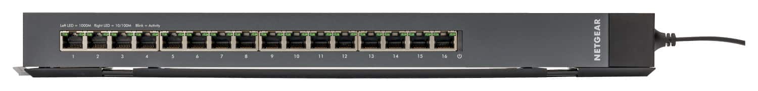 NETGEAR - ProSafe 16-Port Click Switch - Black - Larger Front