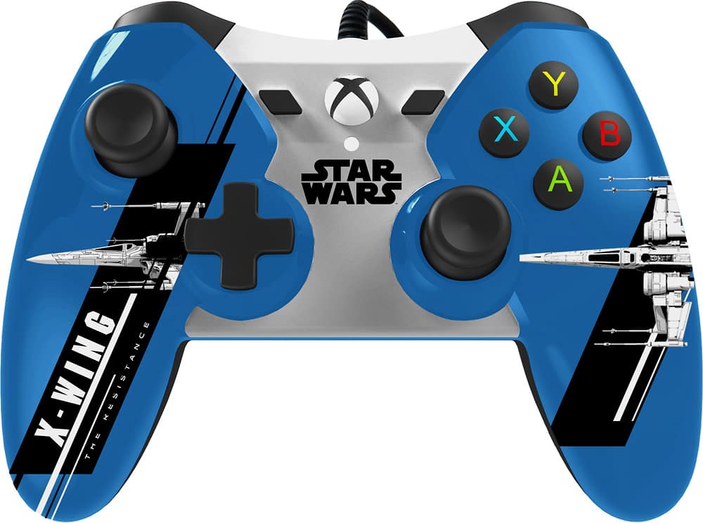 Power A - Star Wars: The Force Awakens X-Wing Wired Controller for Xbox One - Blue/Gray/Black/White - Front Zoom