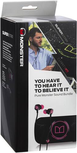 Monster - SuperStar Portable Bluetooth Speaker - Pink/Black - Angle