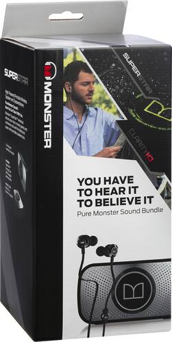 Monster - SuperStar Portable Bluetooth Speaker - Gray/Black - Angle
