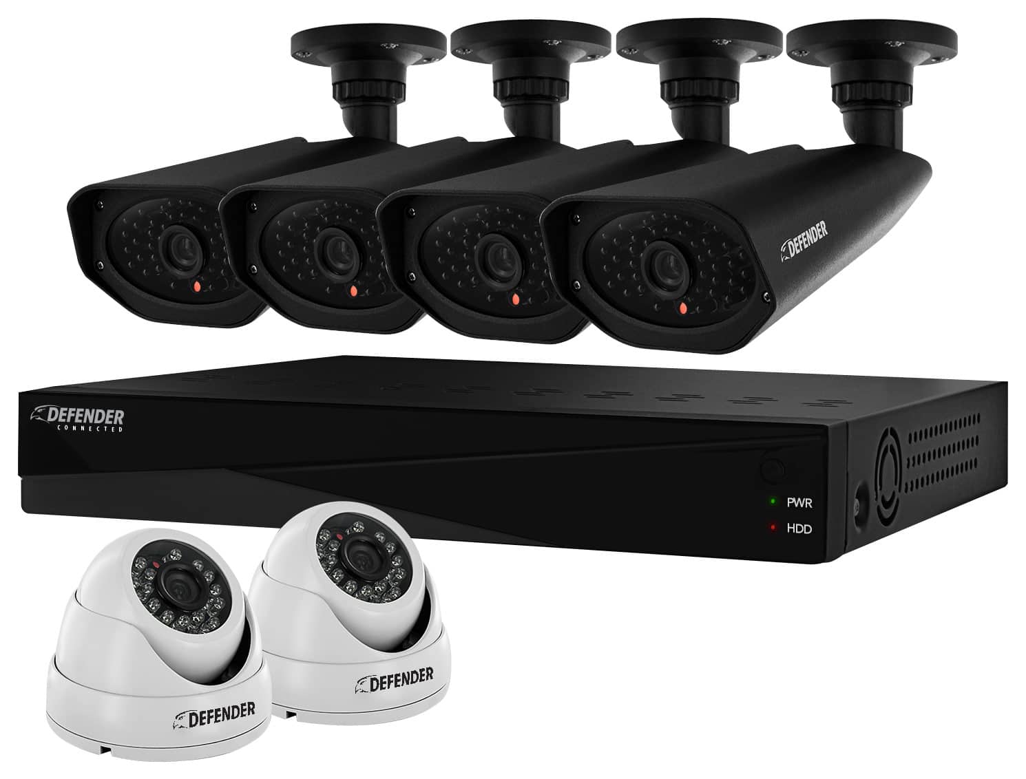 Defender PRO 8Channel, 6Camera Indoor/Outdoor DVR Surveillance System