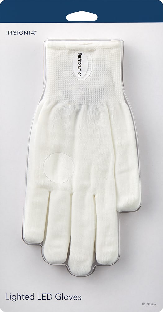 Insignia™ - LED Gloves - White - AlternateView11 Zoom