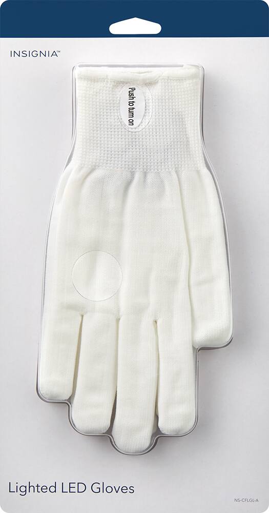 Insignia™ - LED Gloves - White - AlternateView11 Zoom