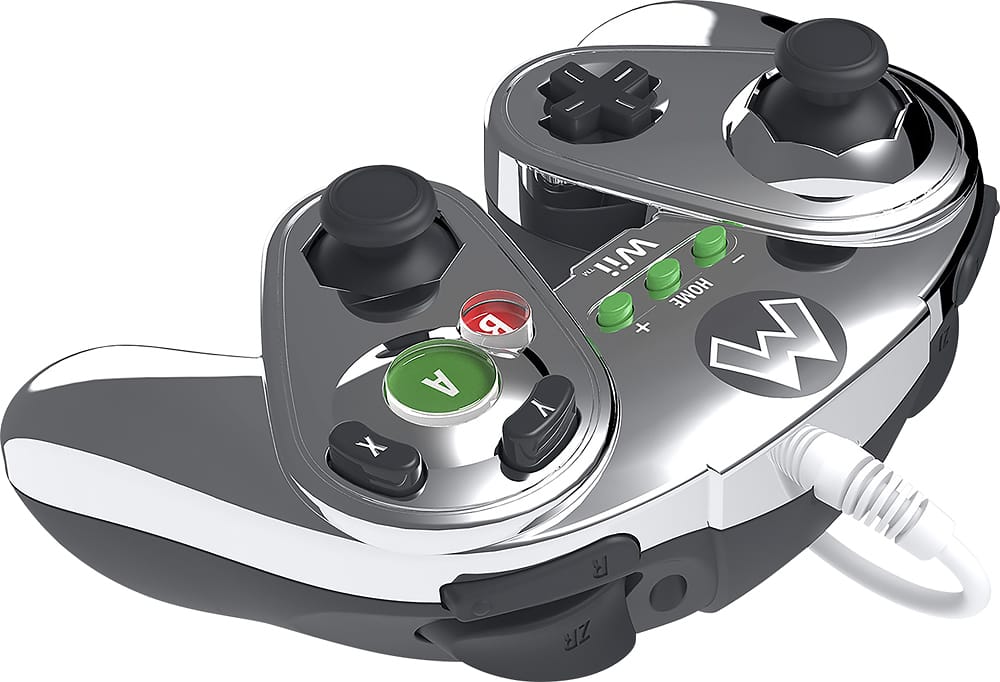 PDP - Wired Fight Pad for Nintendo Wii U - Silver - AlternateView11 Zoom