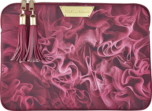 Christian Siriano - CS Laptop Sleeve - Dark Pink/Gold - Larger Front