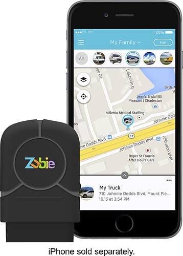 Zubie - In-Car Wi-Fi and Vehicle Monitoring Device - Black - Larger Front