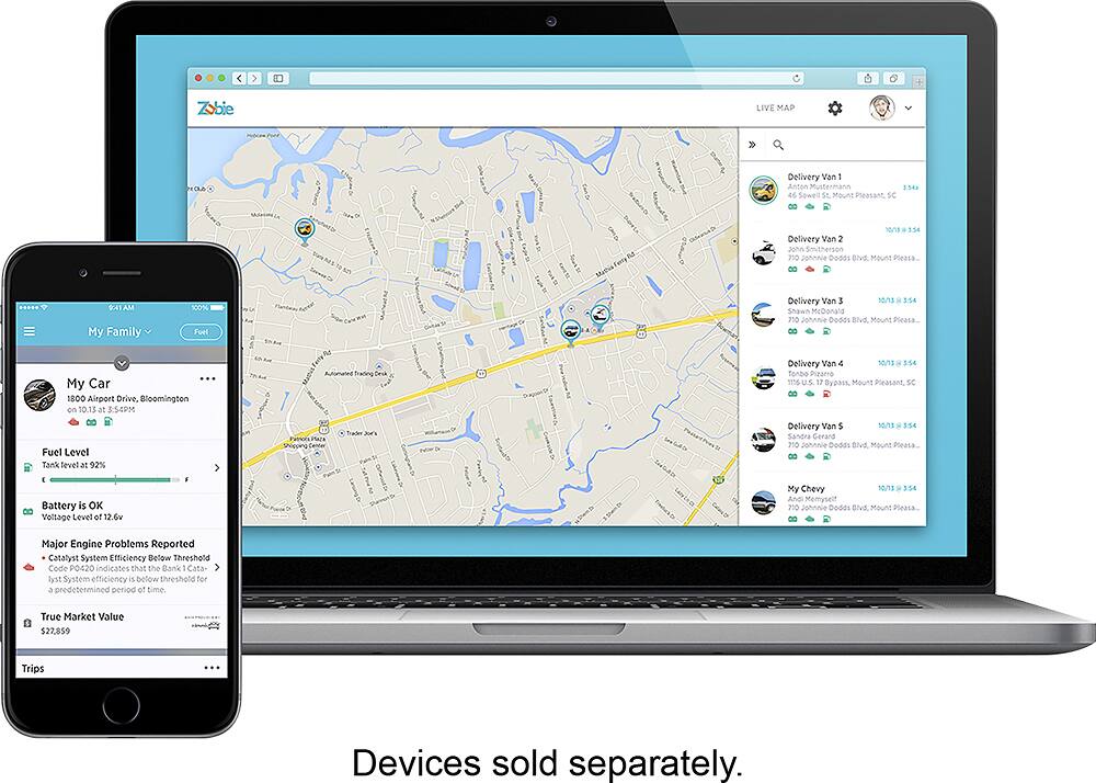 Zubie - In-Car Wi-Fi and Vehicle Monitoring Device - Black - AlternateView12 Zoom