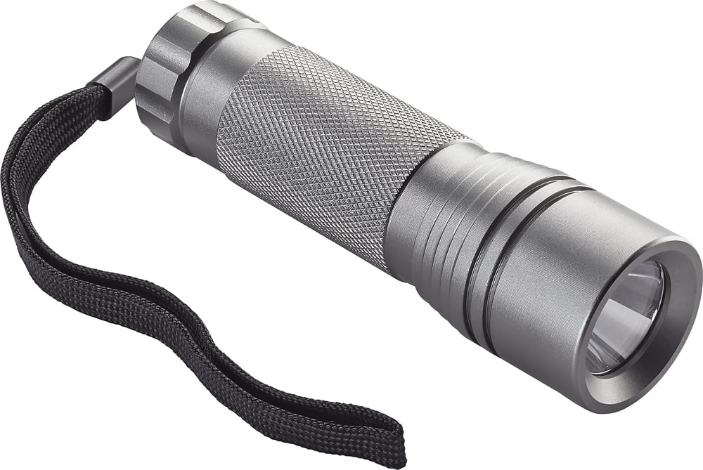Insignia™ - LED Flashlight - Gunmetal - Front Zoom