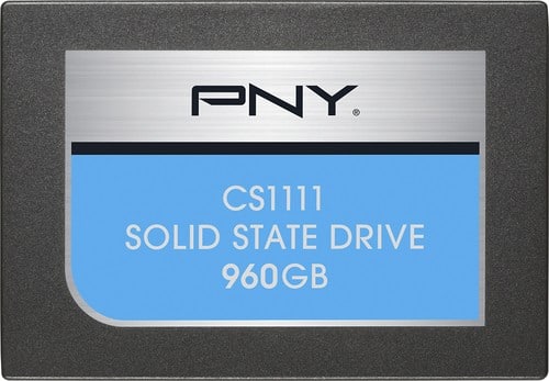 PNY - CS1100 960GB Internal SATA III Solid State Drive for Laptops - Black - Larger Front