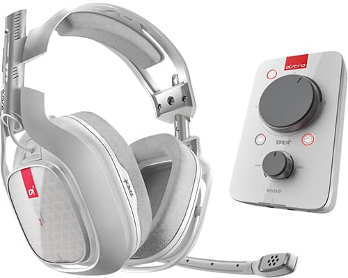Astro Gaming - A40TR Wired Surround Sound Gaming Headset + MIXAMP Pro for Xbox One and Windows - White - Angle