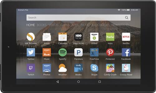 Amazon - Fire HD 8 - 8" Tablet 8GB - Black - Larger Front