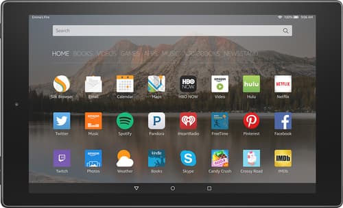 Amazon - Fire HD 10 - 10.1" Tablet 16GB - Black - Larger Front