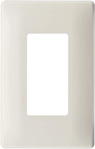 Legrand/Pass & Seymour - Screwless Decorator Wall Plate - Light Almond - Larger Front